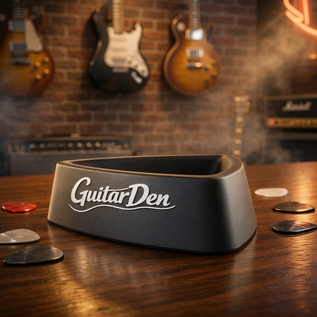 Pick Tray with GuitarDen branding